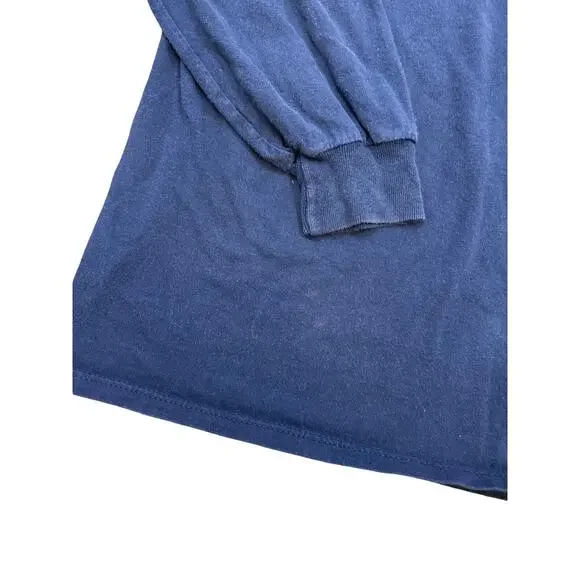 Vintage 90s Easton collar print long sleeve baseball XL navy made in USA shirt - Picture 5 of 6